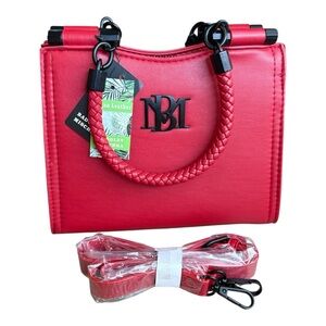 Badgley Mischka Braided handles purse
